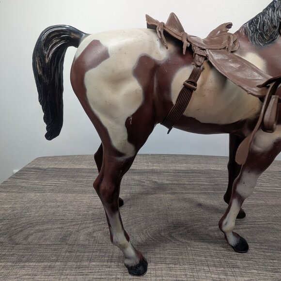 Vintage Mighty Viking Brave Erik Louis Marx 1970's with Marx Storm Cloud Horse - Picture 14 of 16